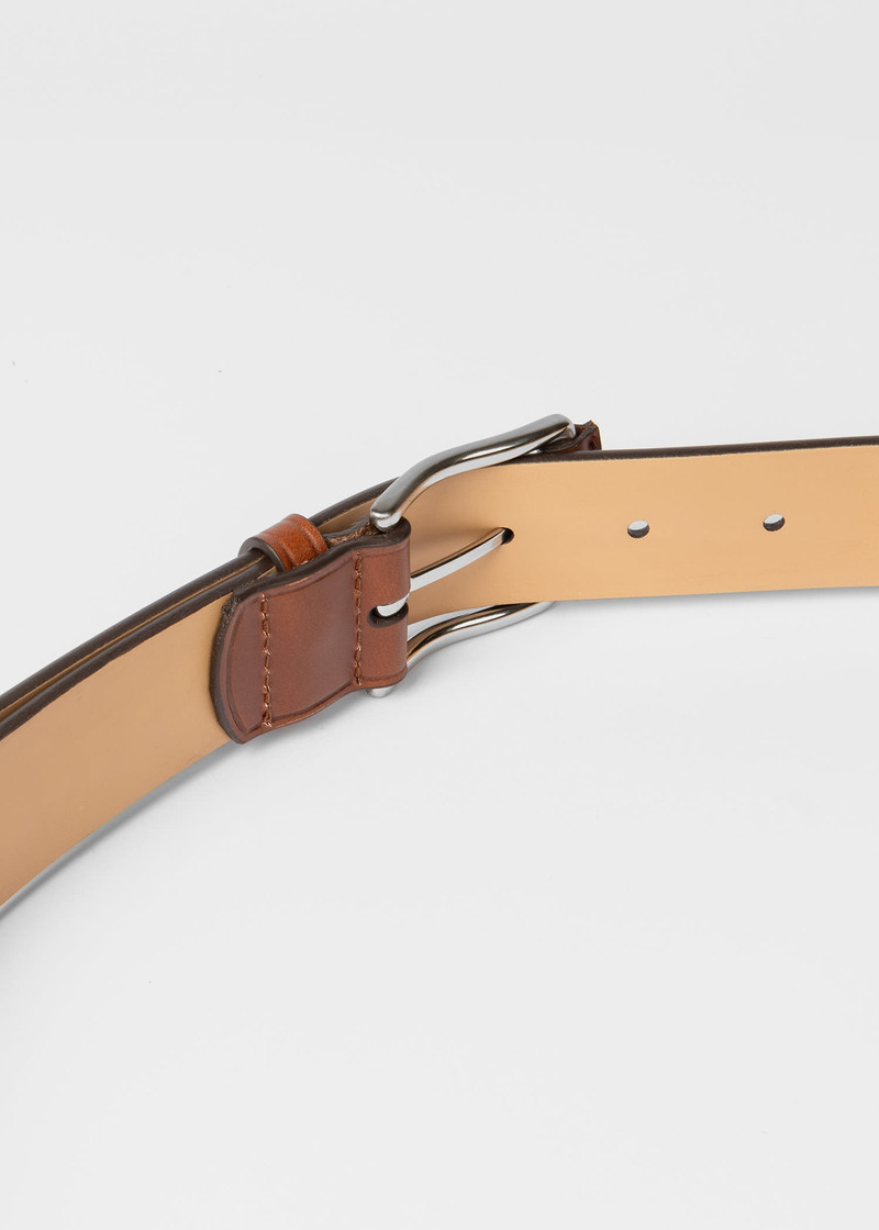 Leather Signature Stripe Weave Belt 5