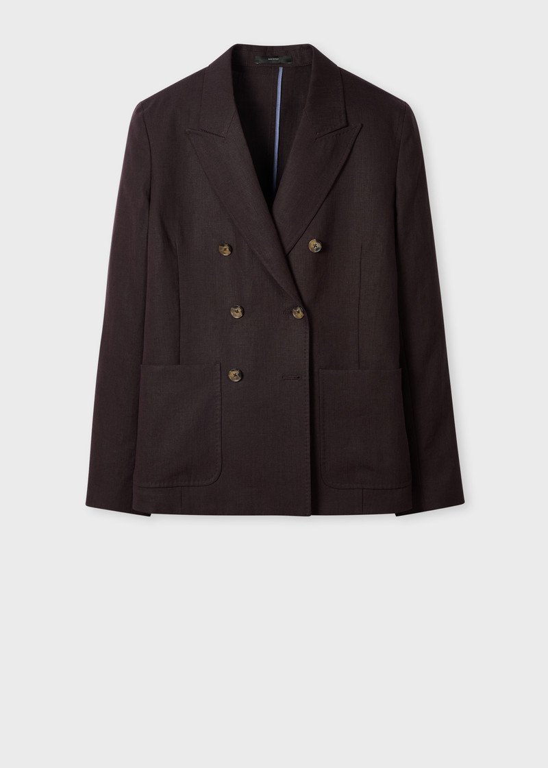 Women's Aubergine Double Breasted Blazer 1