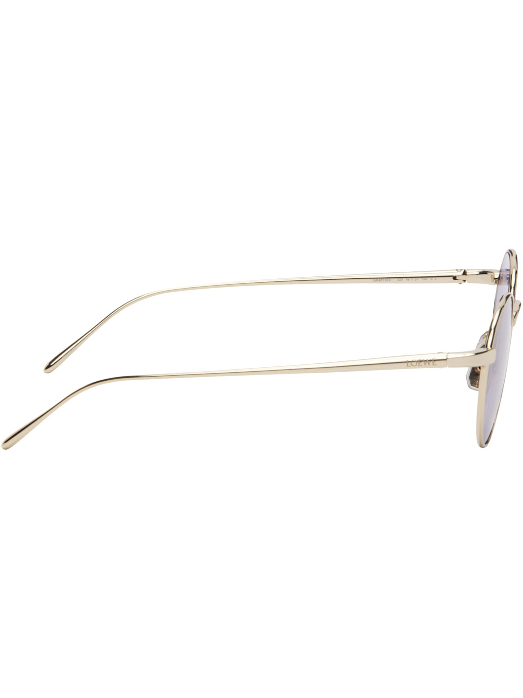 Gold Groove Round Sunglasses - 2