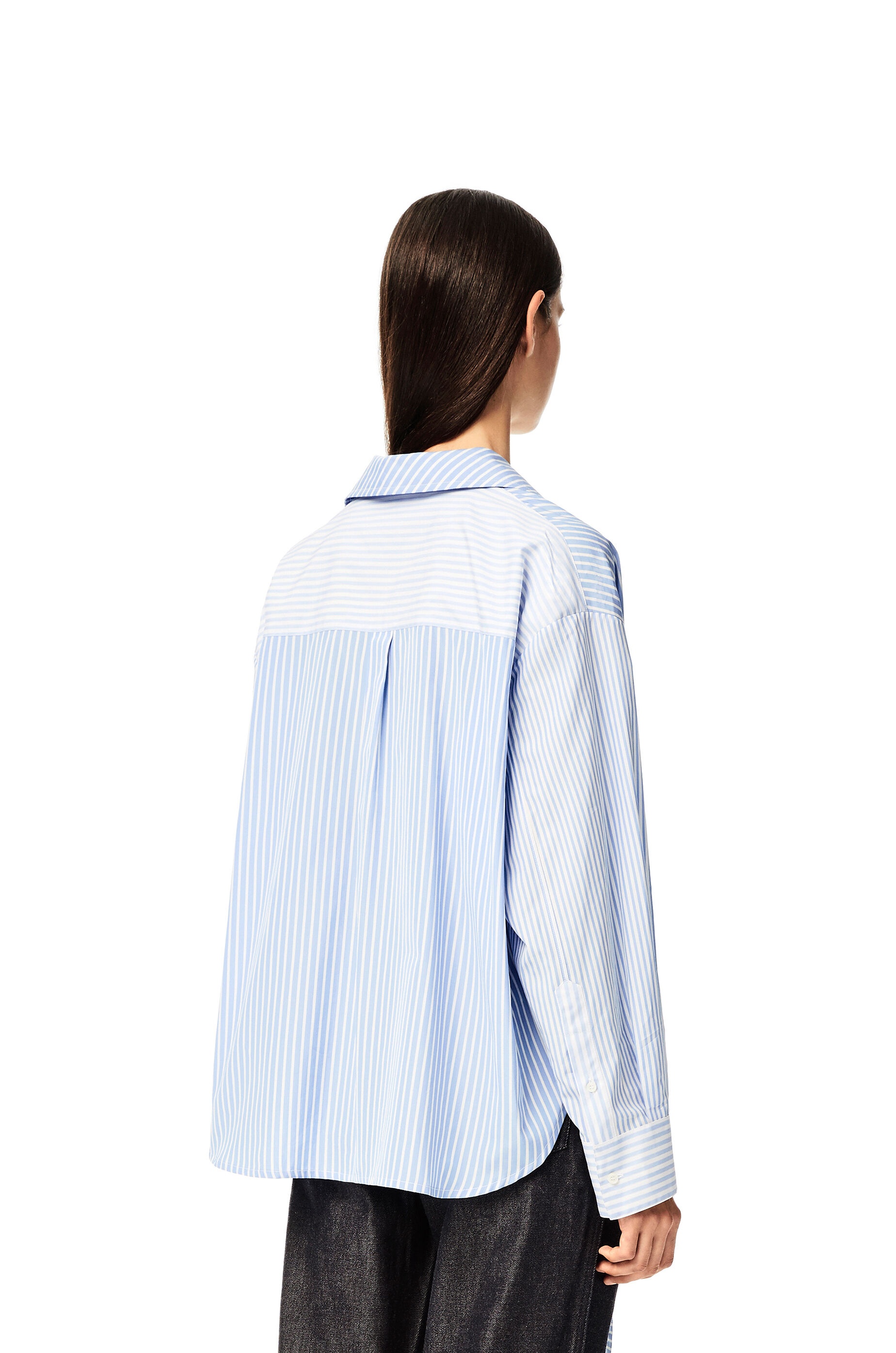 Pyjama blouse in striped cotton - 4