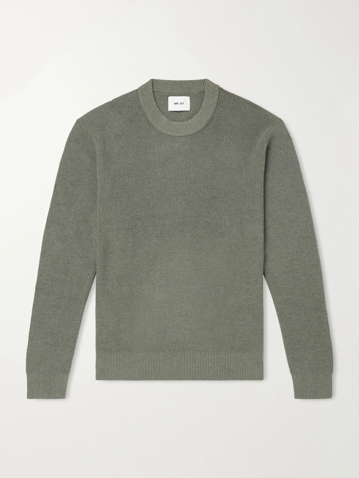 Hope Rib Crew 60060 Organic Cotton and Cashmere-Blend Sweater - 1