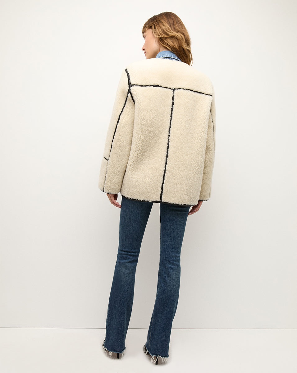 ANYA REVERSIBLE SHEARLING COAT - 6