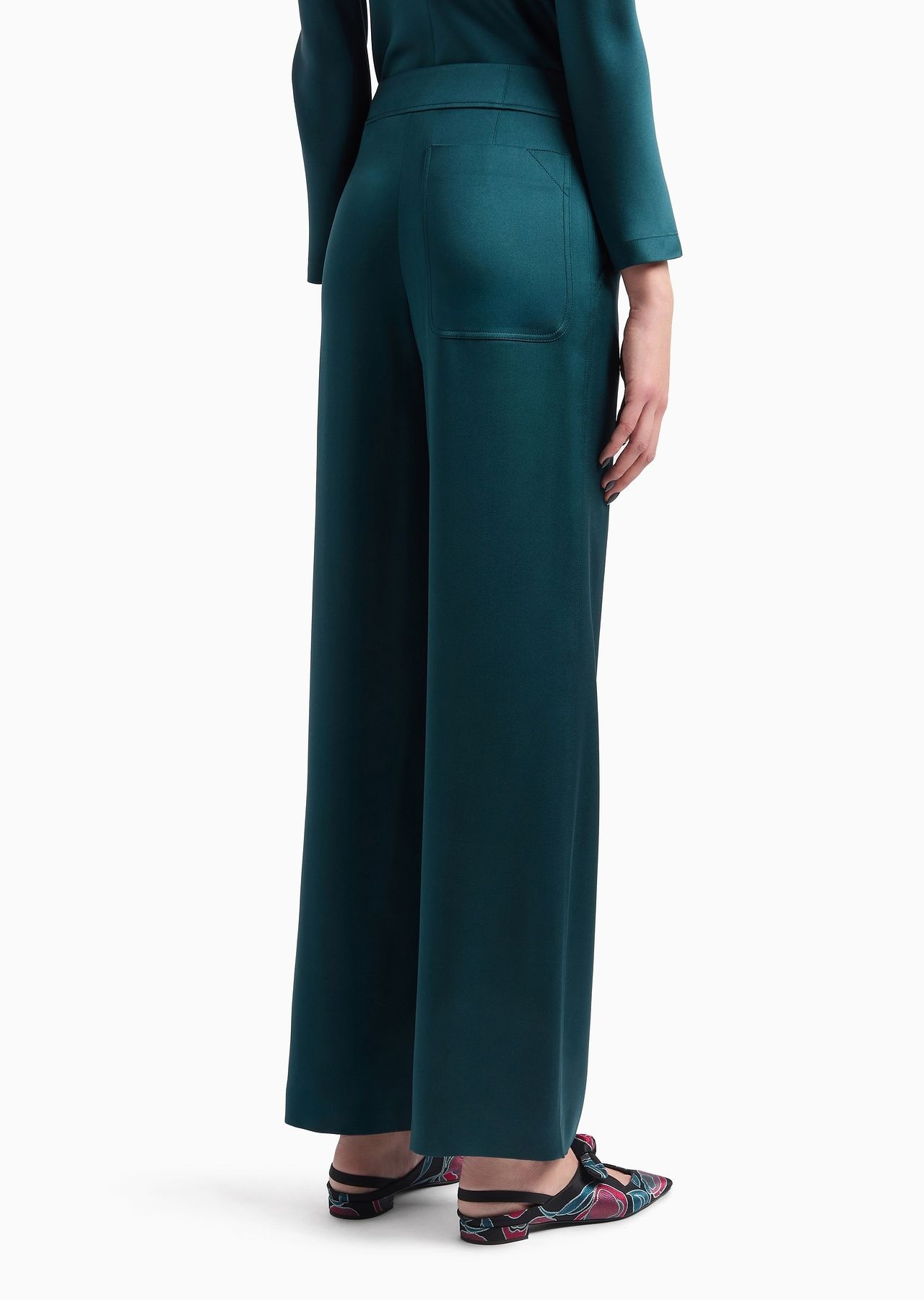 Loose-fitting trousers in double silk-satin - 3