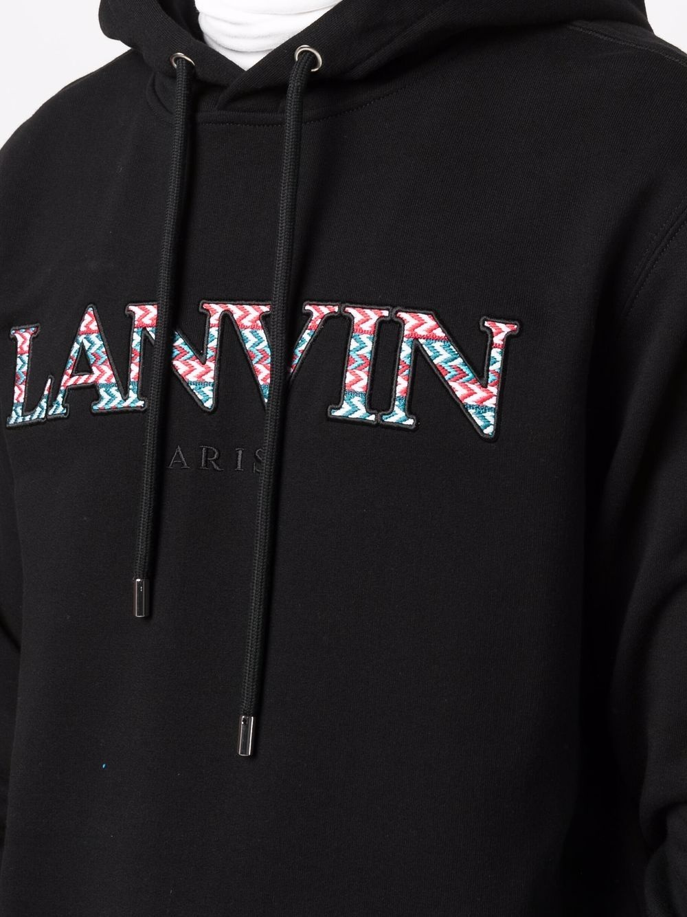 embroidered-logo drawstring hoodie - 5