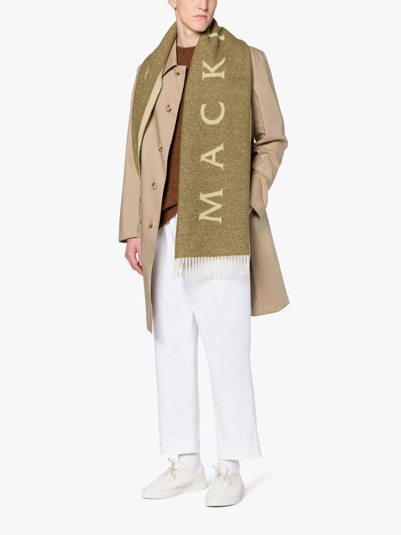 EDINBURGH GREEN WOOL LOGO SCARF 4