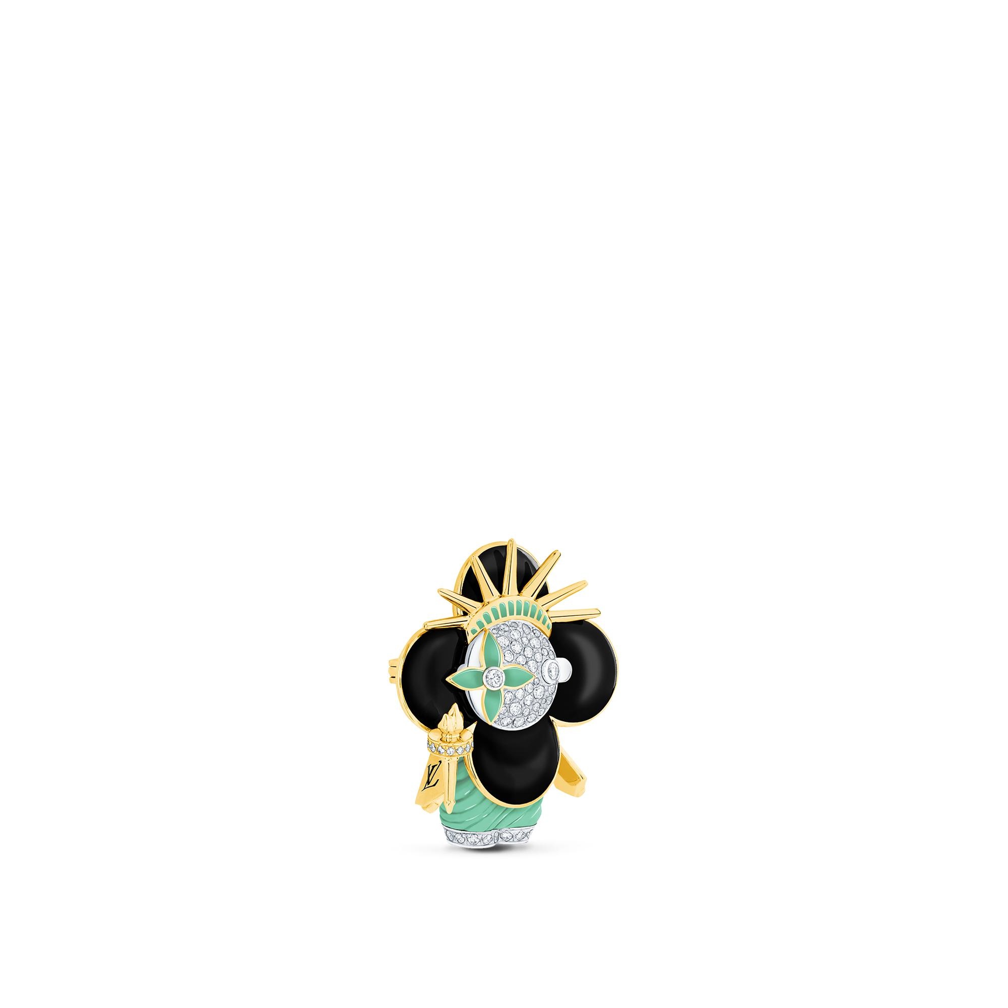 Vivienne Statue Of Liberty, White Gold, Yellow Gold, Lacquer & Diamonds - 9