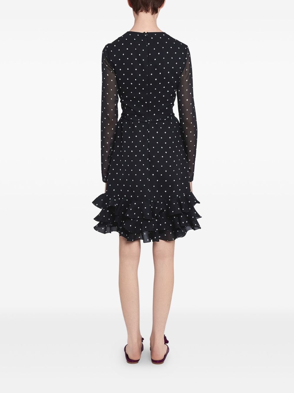 polka-dot ruffled dress - 4