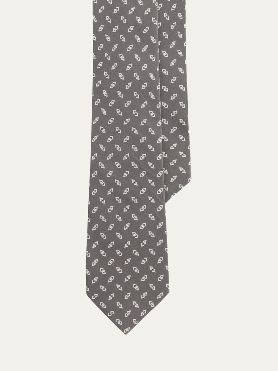 Men's Mini Geometric Silk Tie - 1