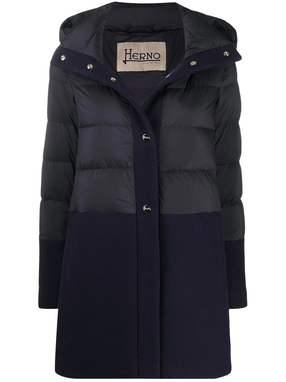 panelled padded coat - 1