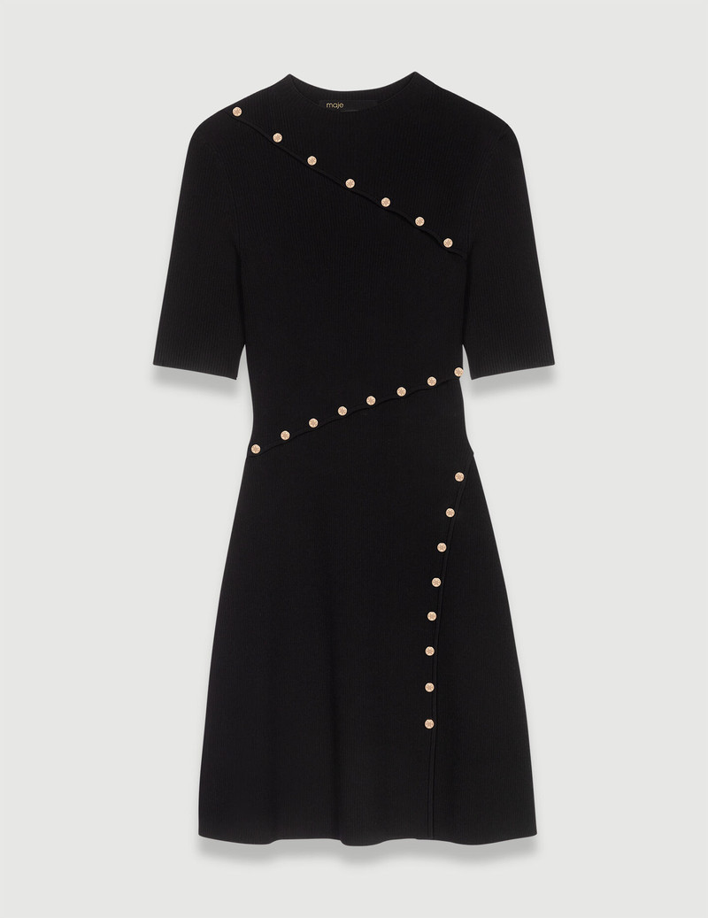 Dress in ribbed knit 1