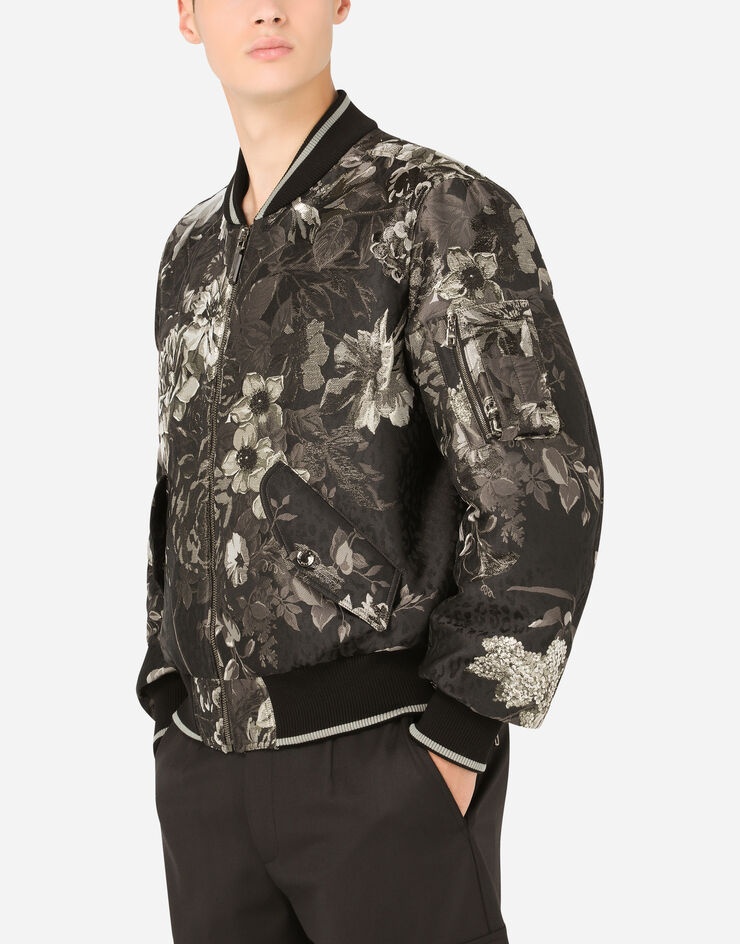 Floral lurex jacquard jacket - 4