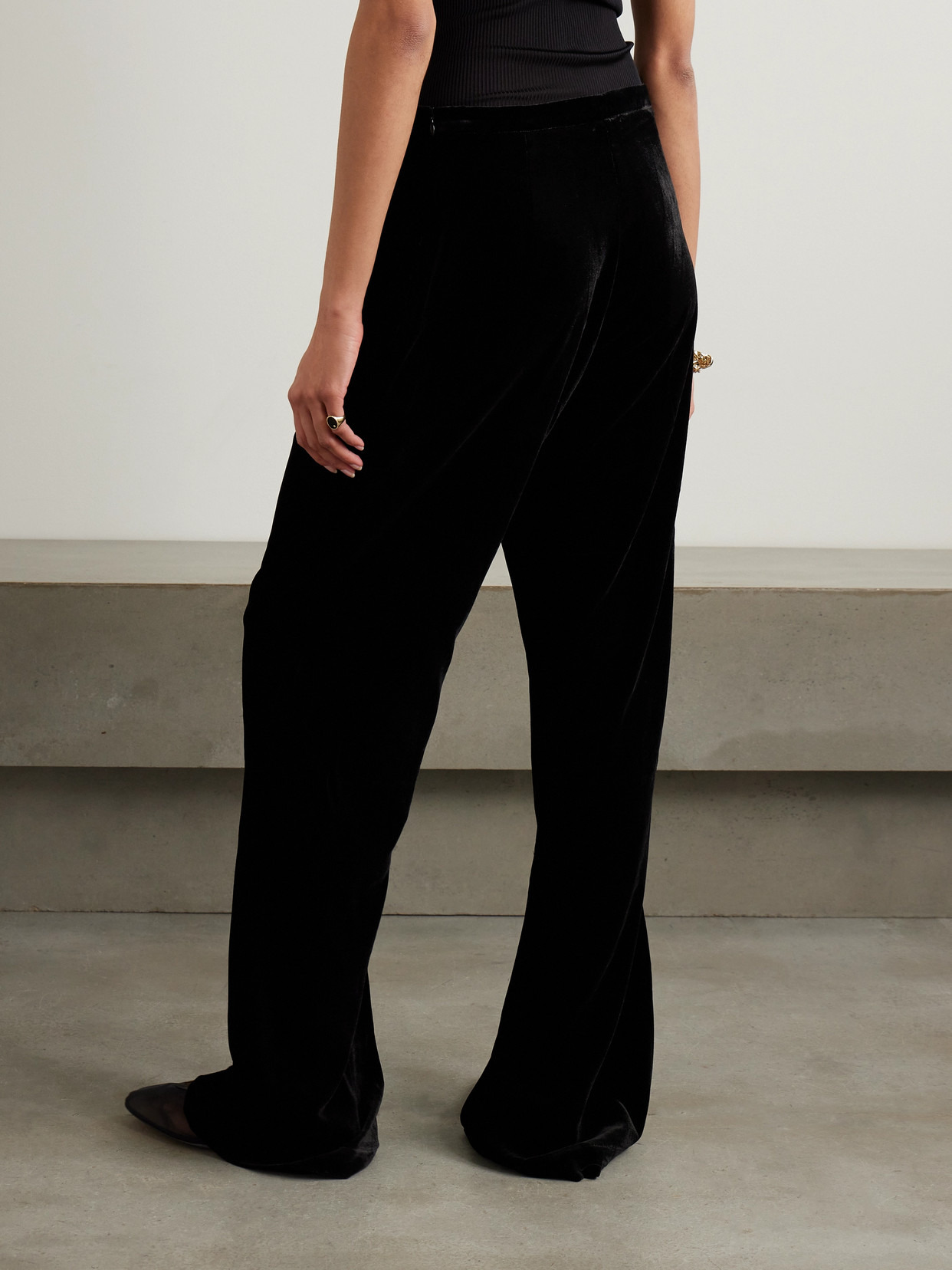 San Polo Velvet Wide-leg Pants - 3