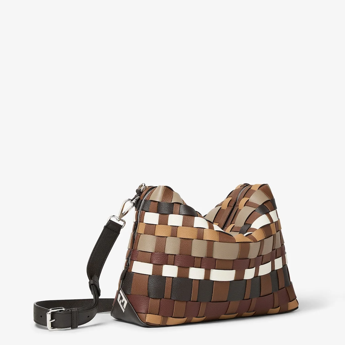 Fendi Lui Large Multicolor woven leather bag - 1