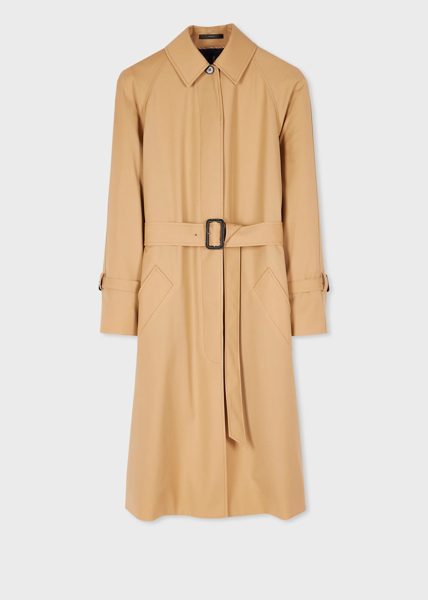 Women's Camel 'Storm System' Wool Belted Mac - 1