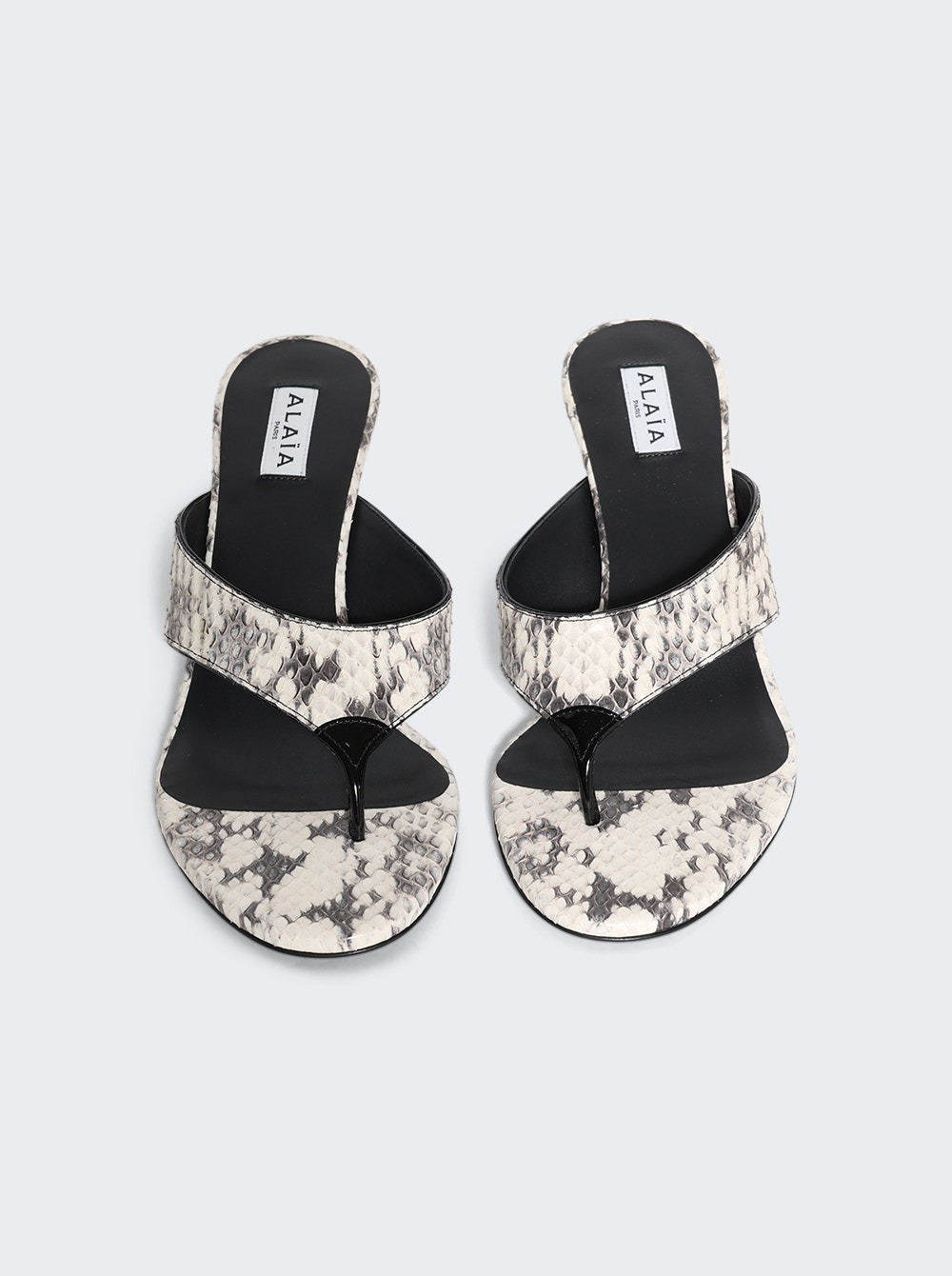 Thong Mules 55 Blanc Boir - 3