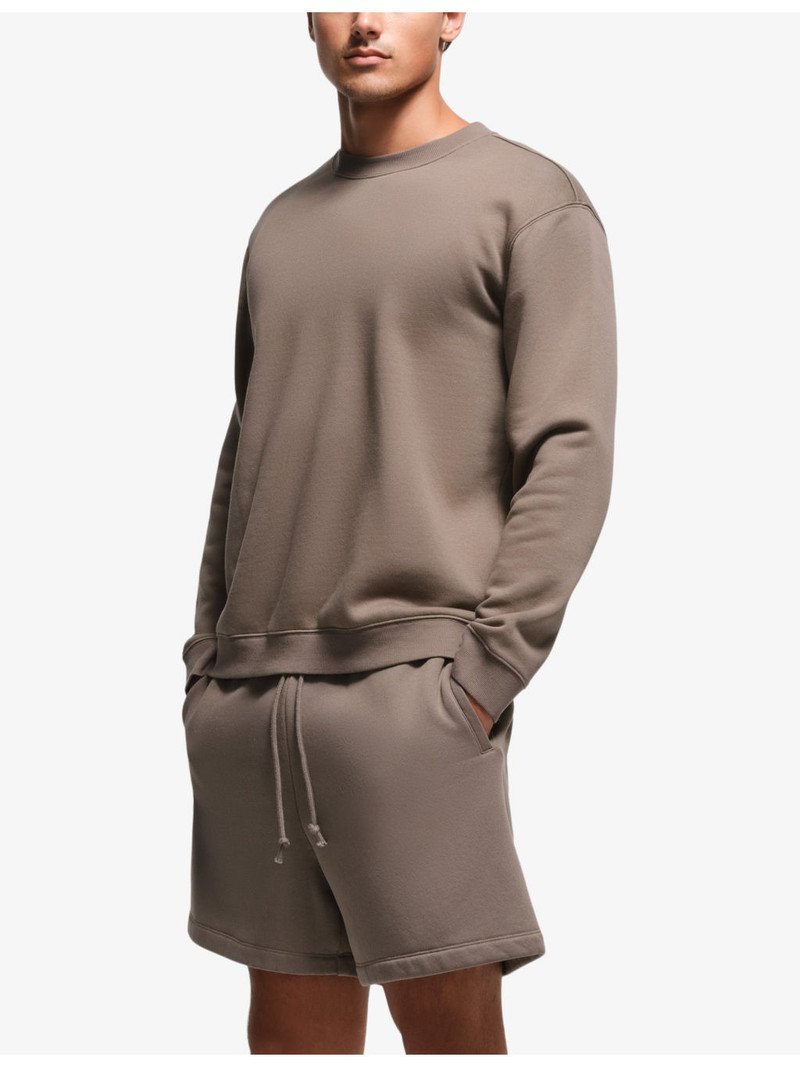 SKIMS Classic crewneck lounge cotton-blend sweatshirt outlook