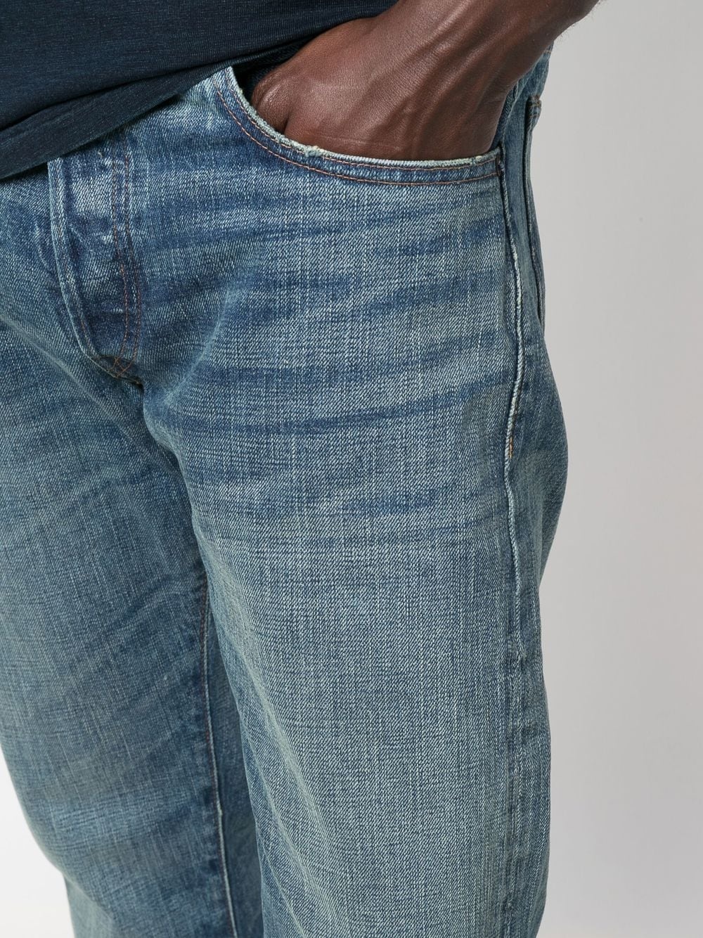slim-fit straight leg jeans - 5