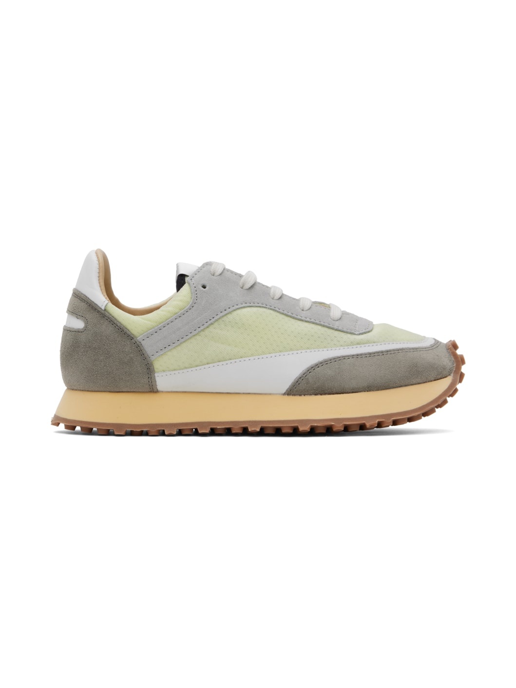 Green & Gray Tempo Low Transparent Sneakers - 1