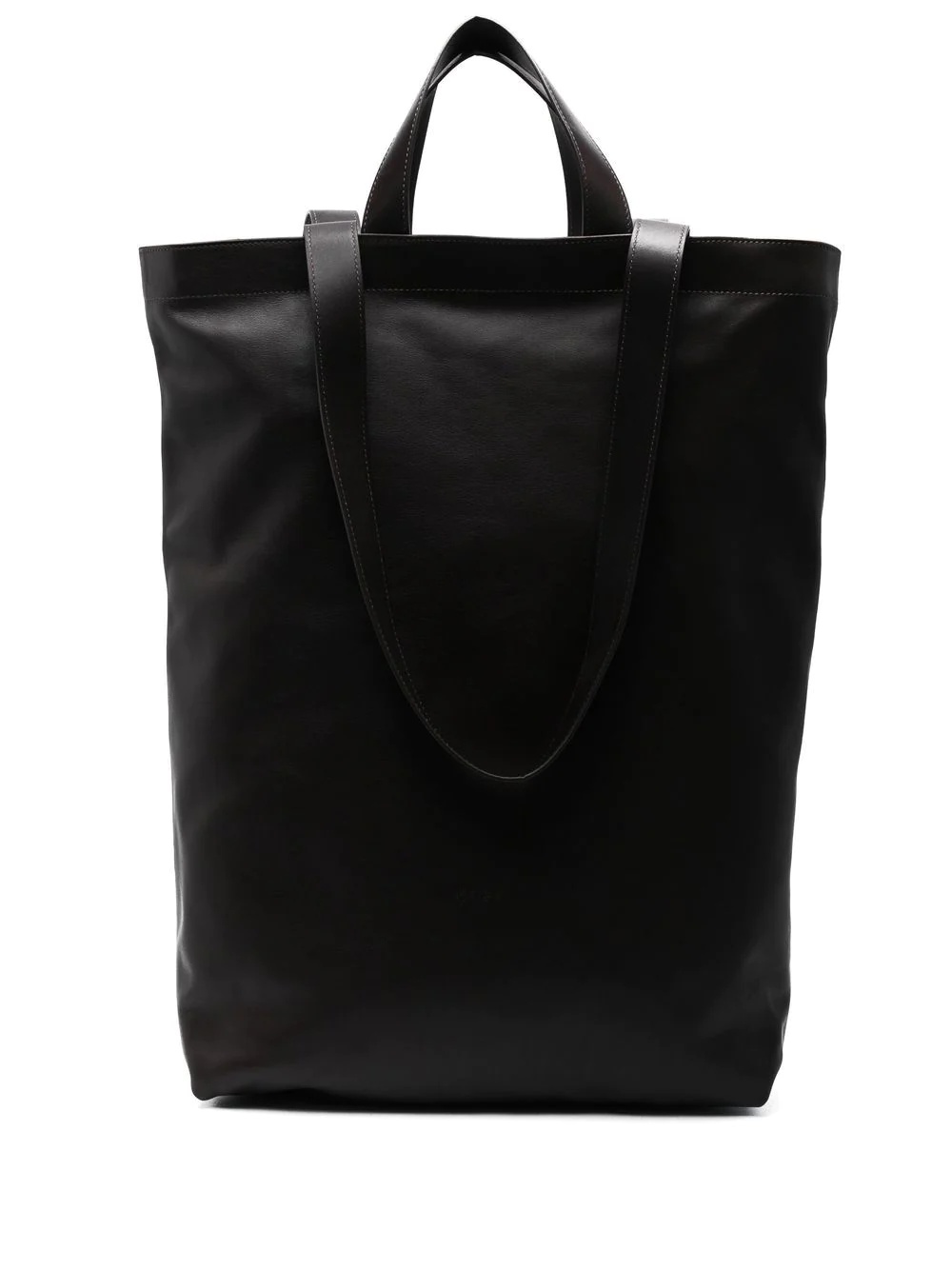 oversized leather tote bag - 1