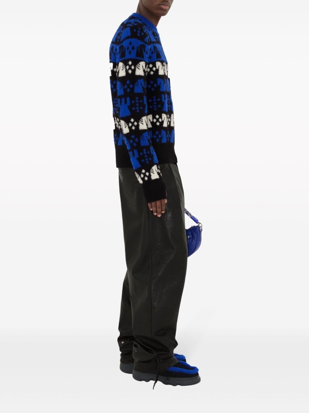 Chess intarsia wool-blend jumper - 3