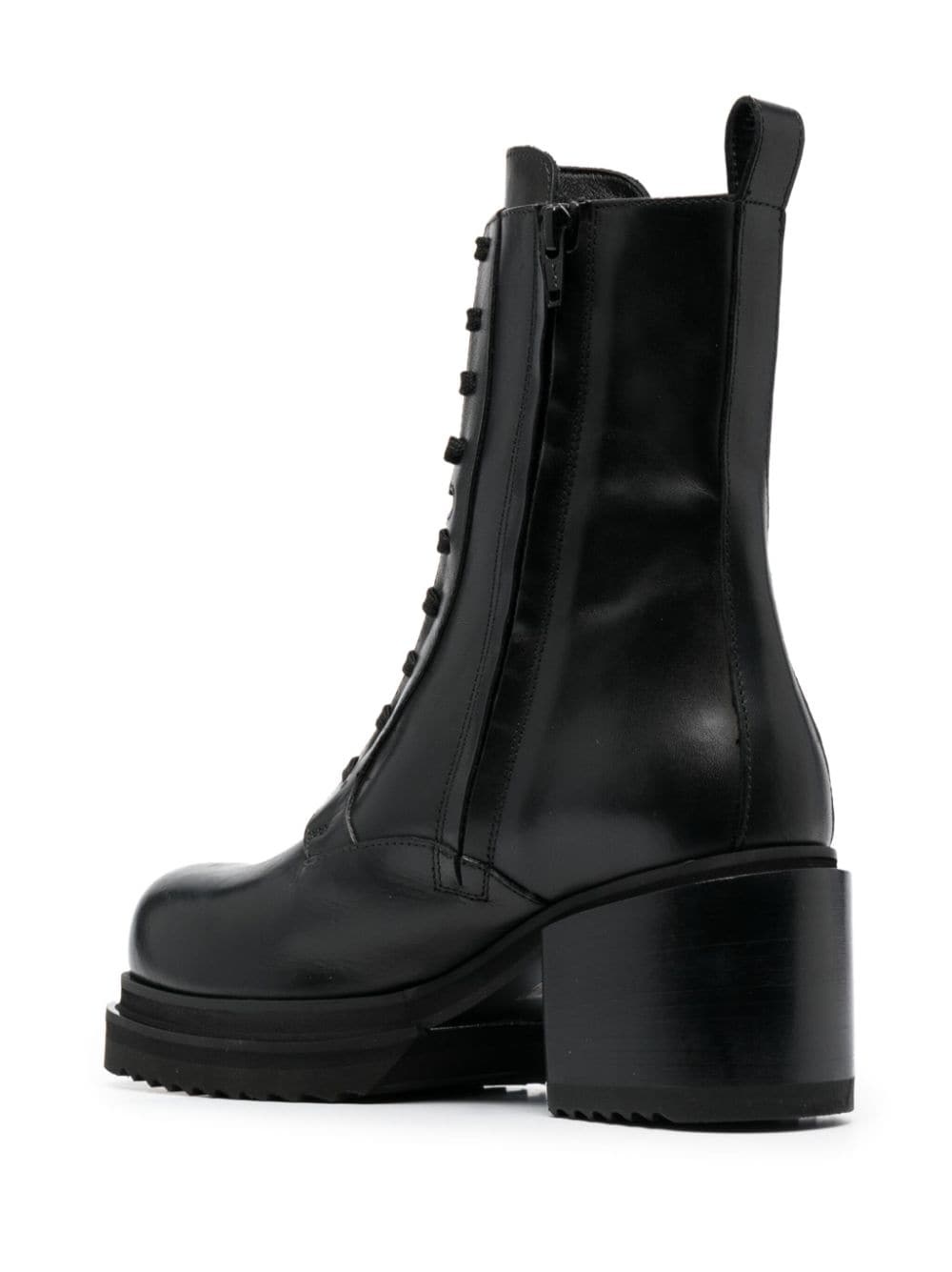 70mm leather combat boots - 3