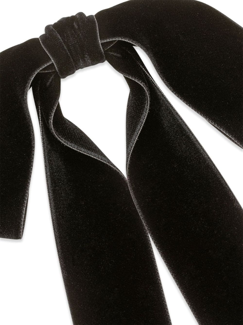 bow-detailing velvet head piece - 3
