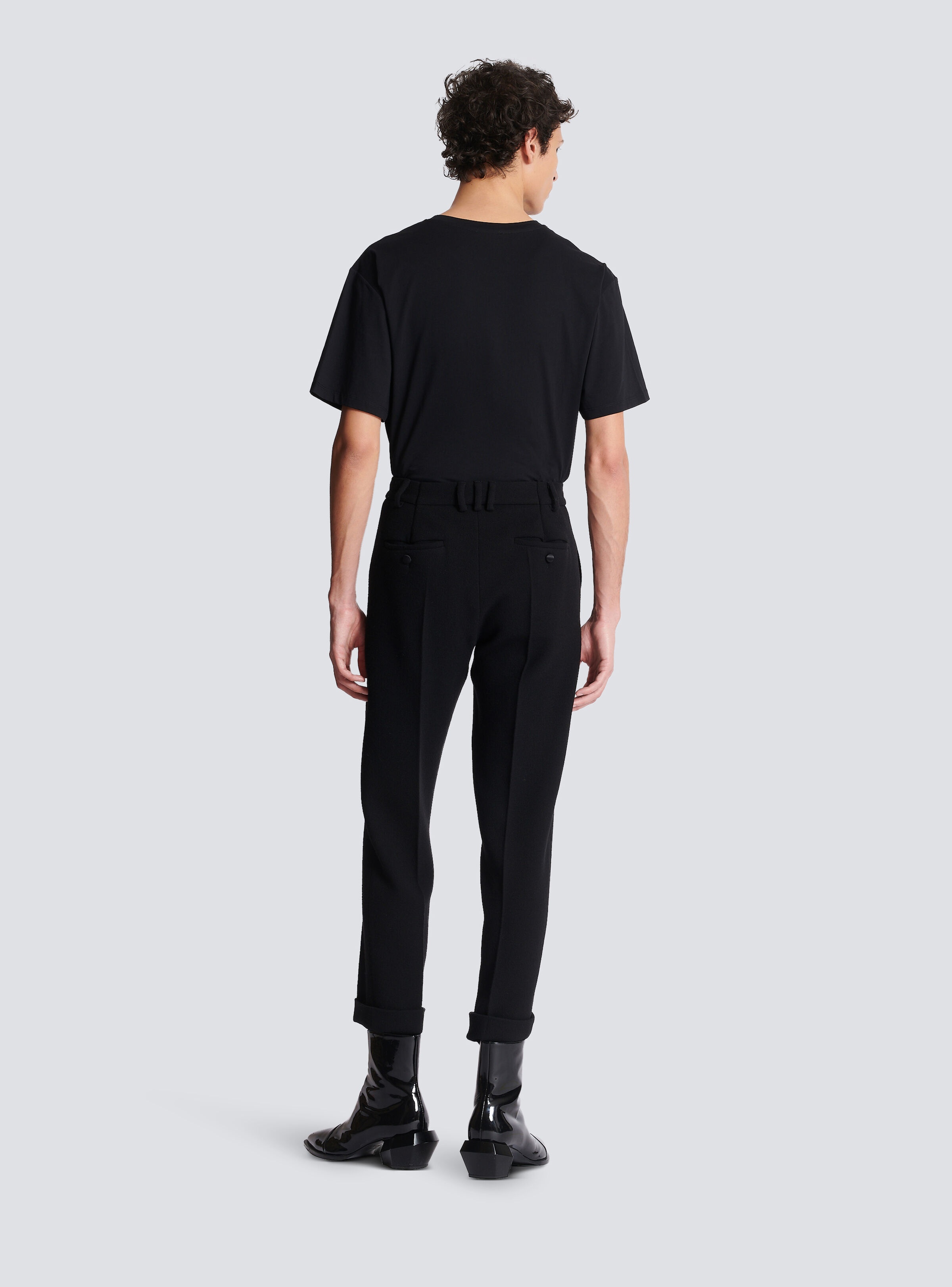 Crepe straight-cut trousers - 4