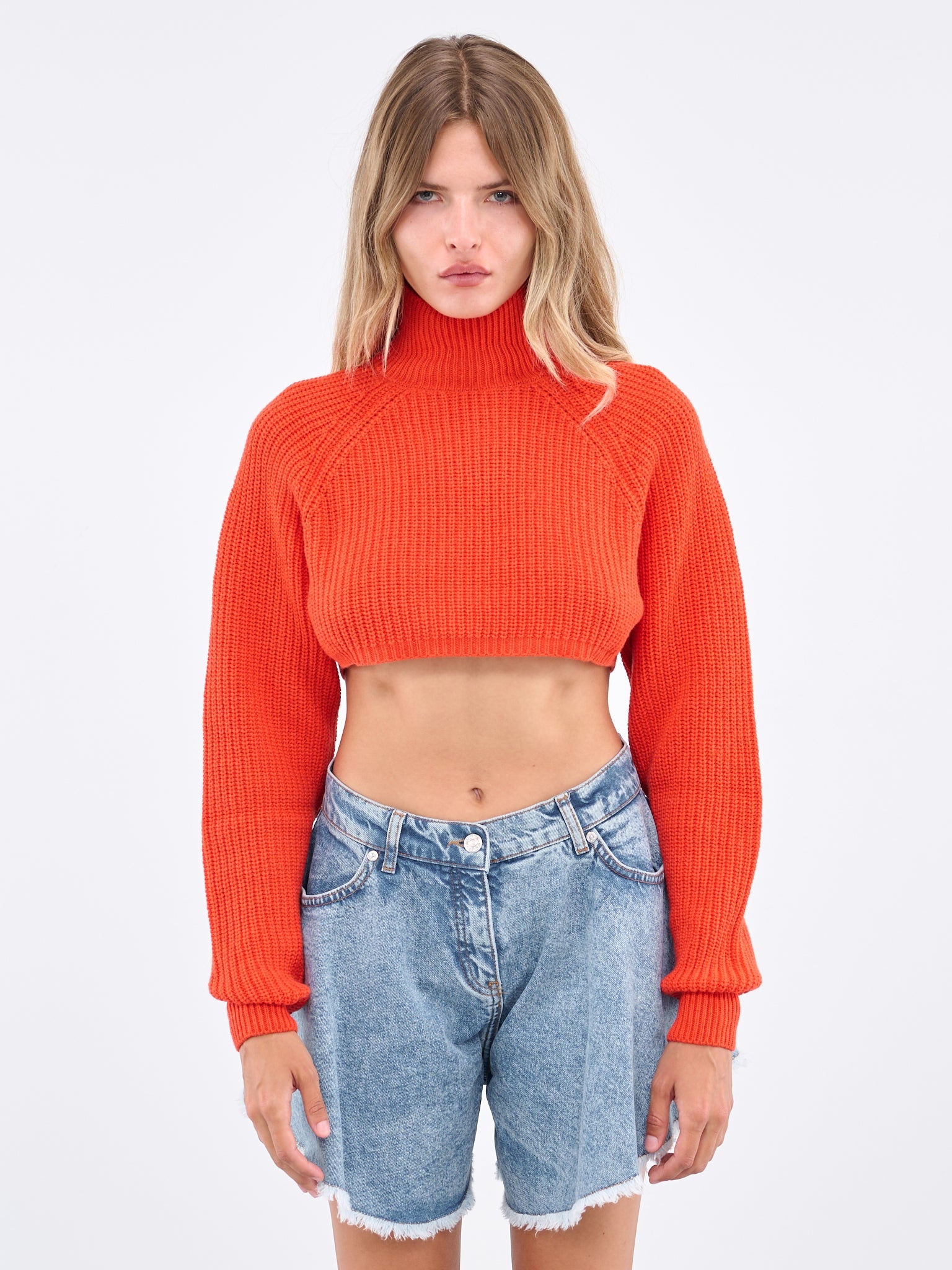 Knit Crop Sweater - 1
