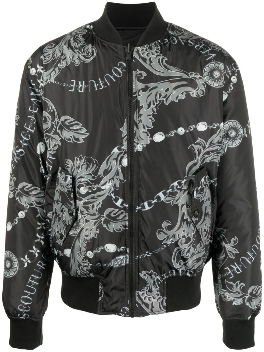 baroque-print bomber jacket - 1