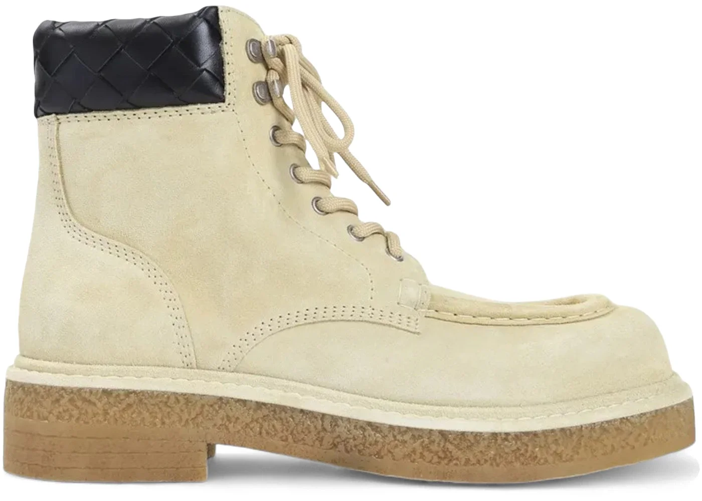 Bottega Veneta Haddock Lace-Up Ankle Boot Saturn Black - 1