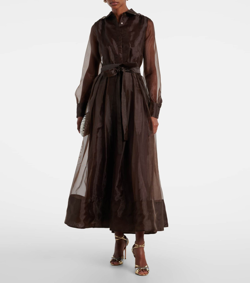 SIMKHAI Montgomery organza shirt dress outlook