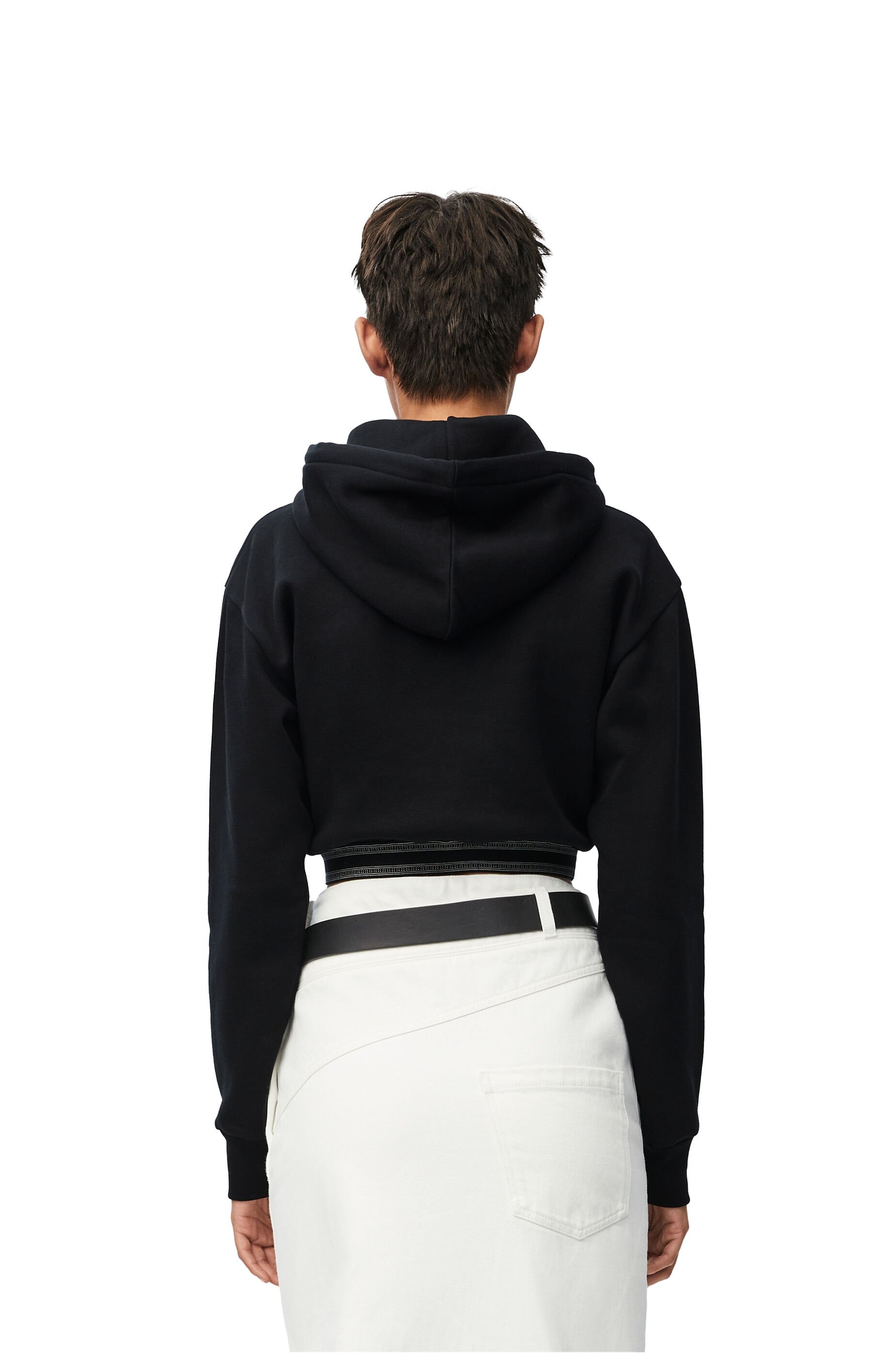 Cropped hoodie in cotton and cashmere - 4