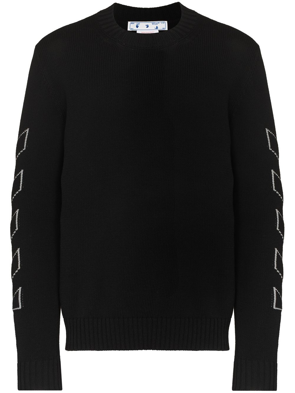 Diagonal Outline crew neck jumper - 1