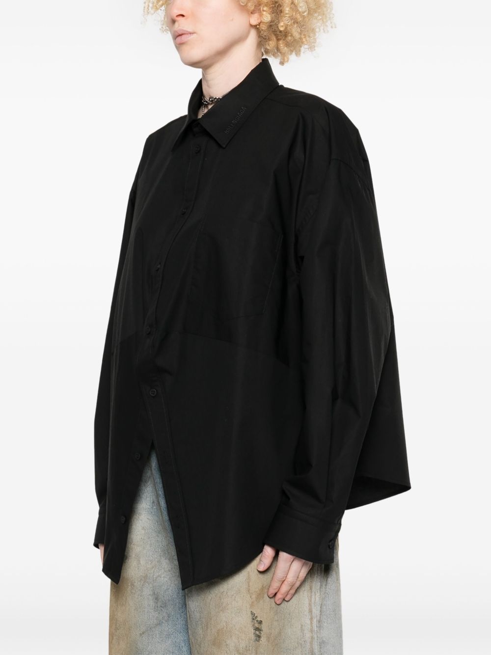 logo-embroidered shirt - 3