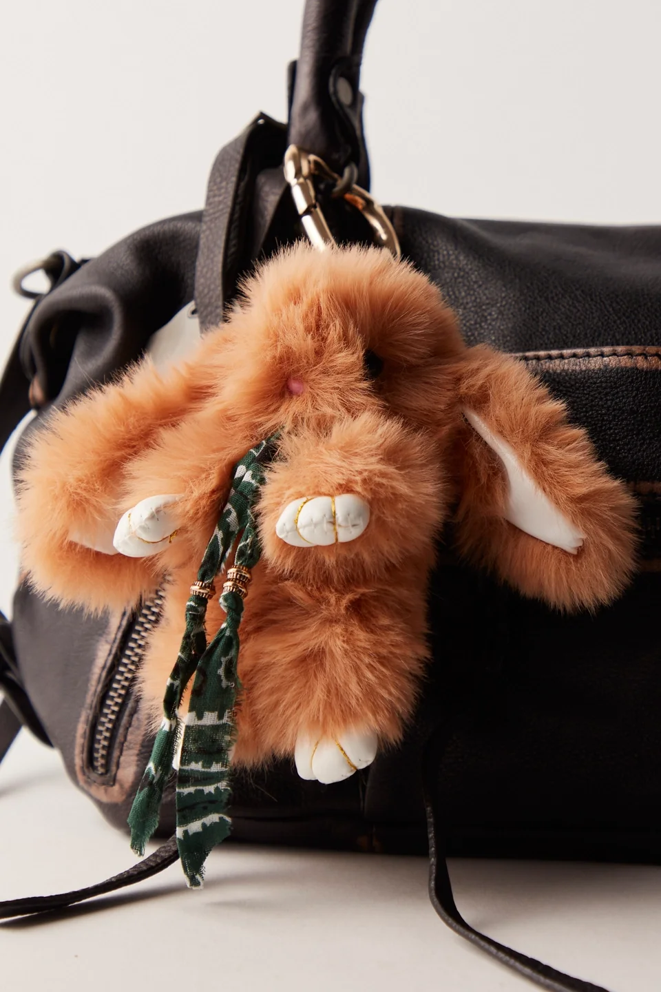 Fluffy Rabbit Bag Charm - 1