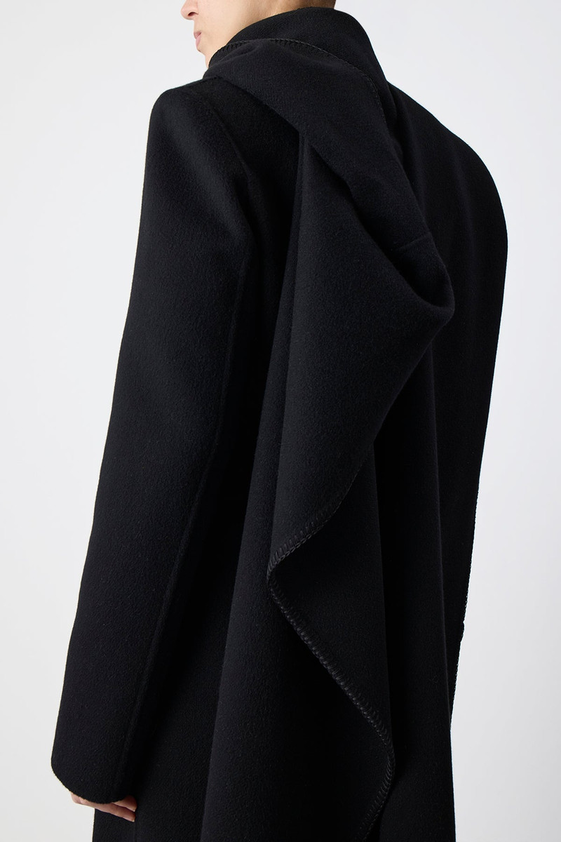 Raay Coat in Black Double-Face Recycled Cashmere 6