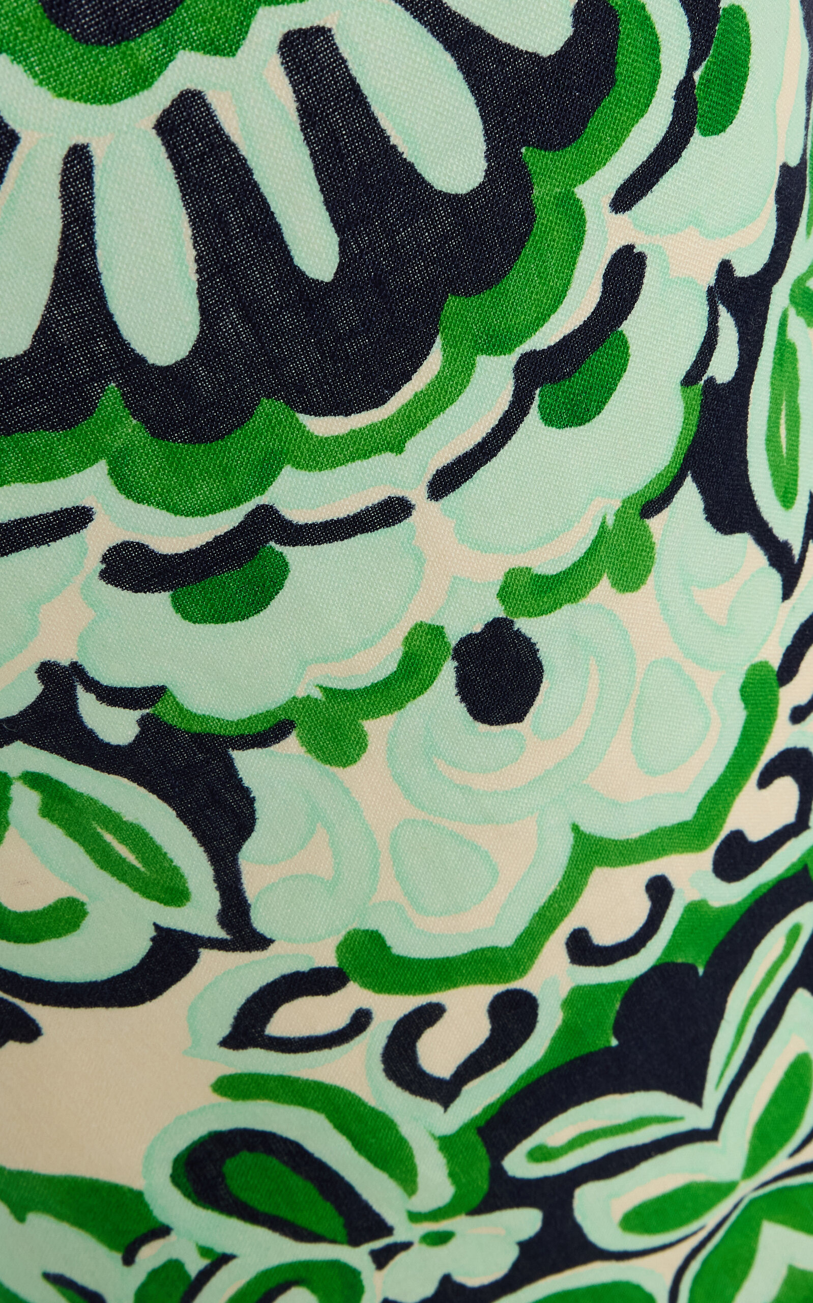 Dria Printed Linen Mini Dress green - 5