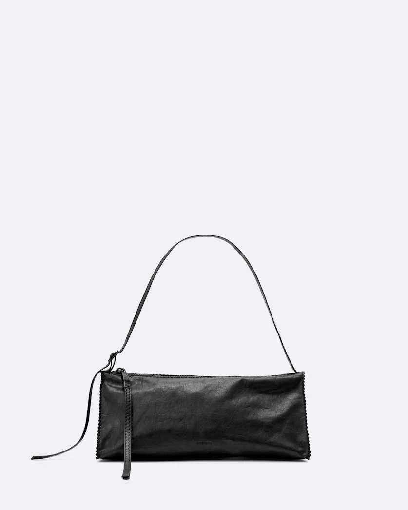 SILOH PINKED-EDGE LEATHER SHOULDER BAG - 1