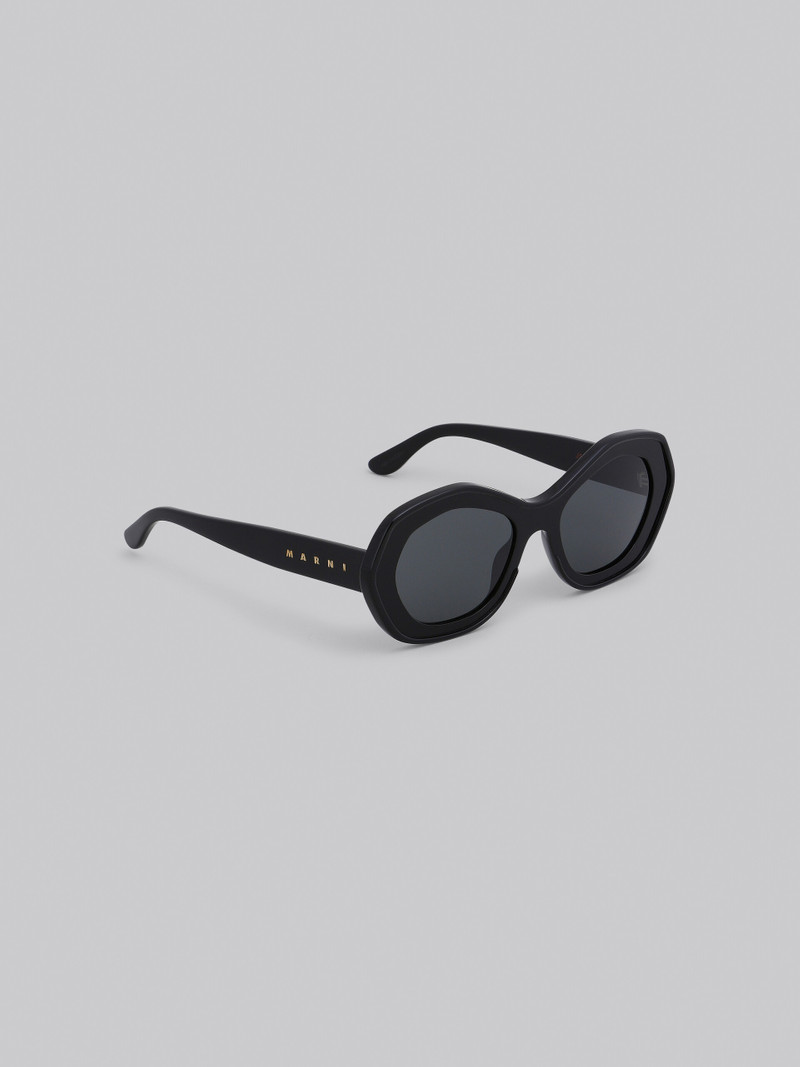 BLACK ULAWUN VULCANO ACETATE SUNGLASSES 3