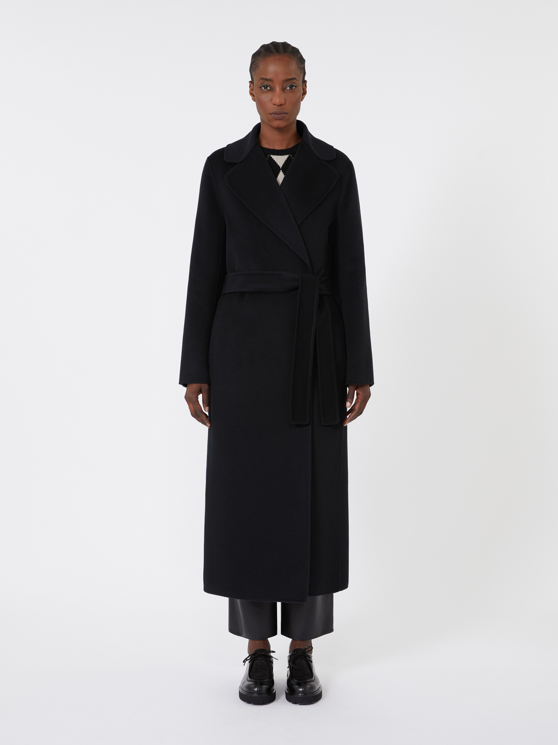 PAOLA Wool and cashmere coat with belt - 3