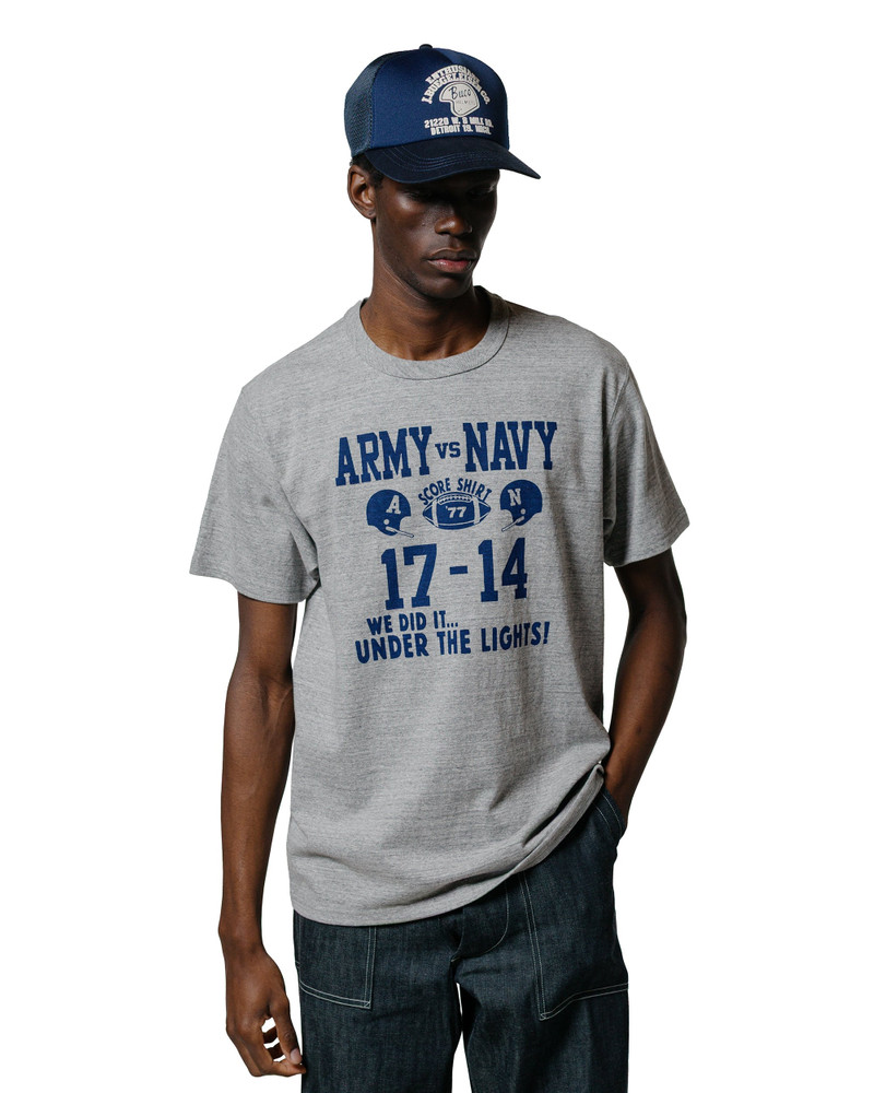 The Real McCoys MC25011 Military Tee / Army Vs. Navy Gray outlook