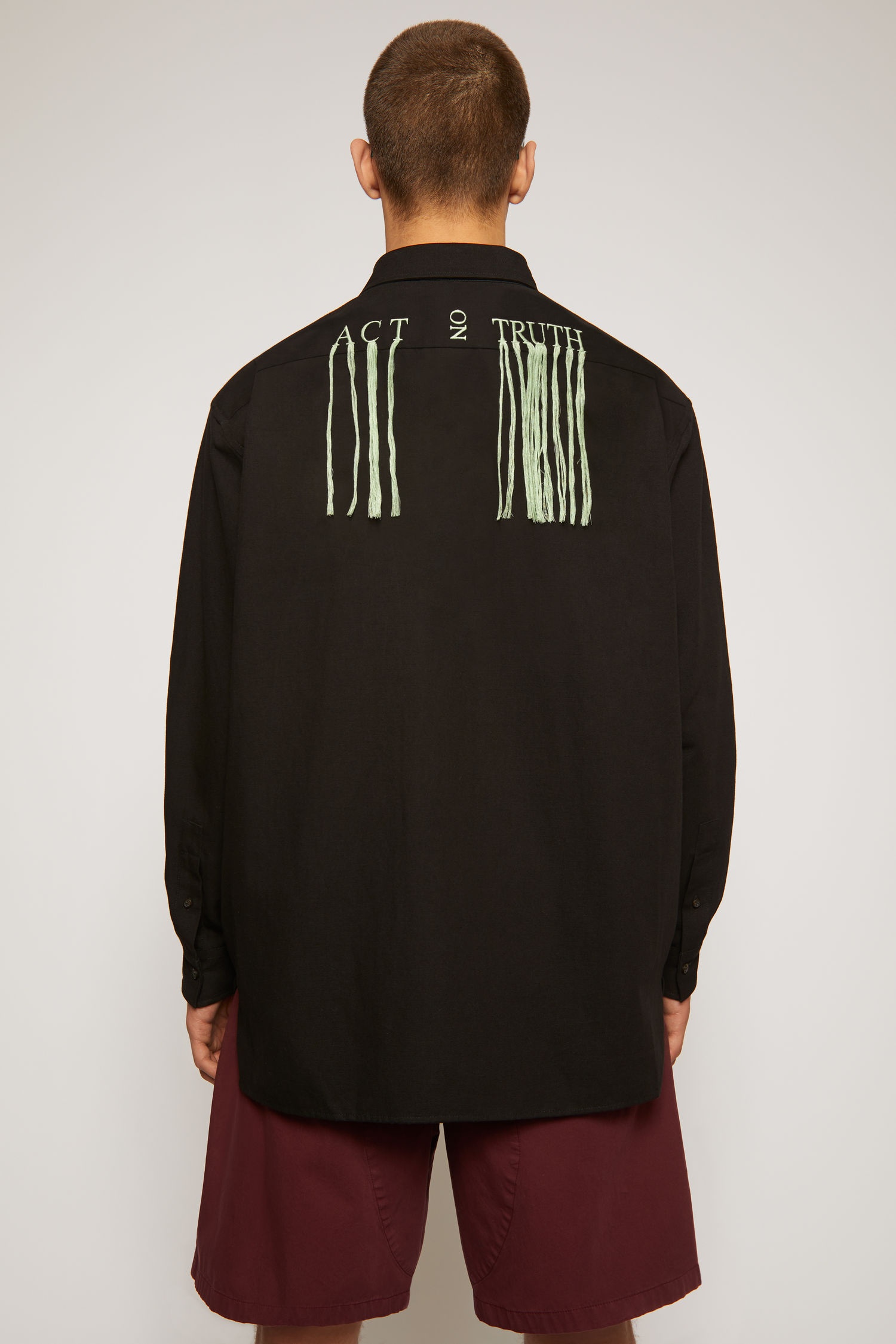 Embroidered shirt black - 2