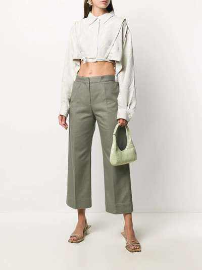 JACQUEMUS cropped jacquard blouse outlook