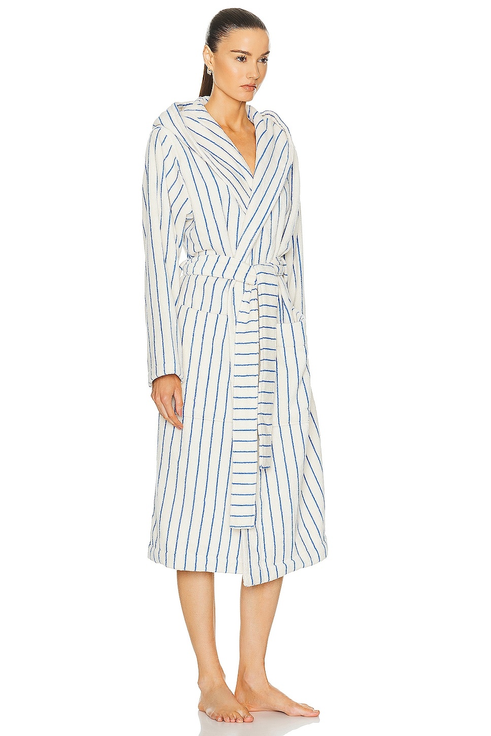 Hooded Stripe Bathrobe - 2