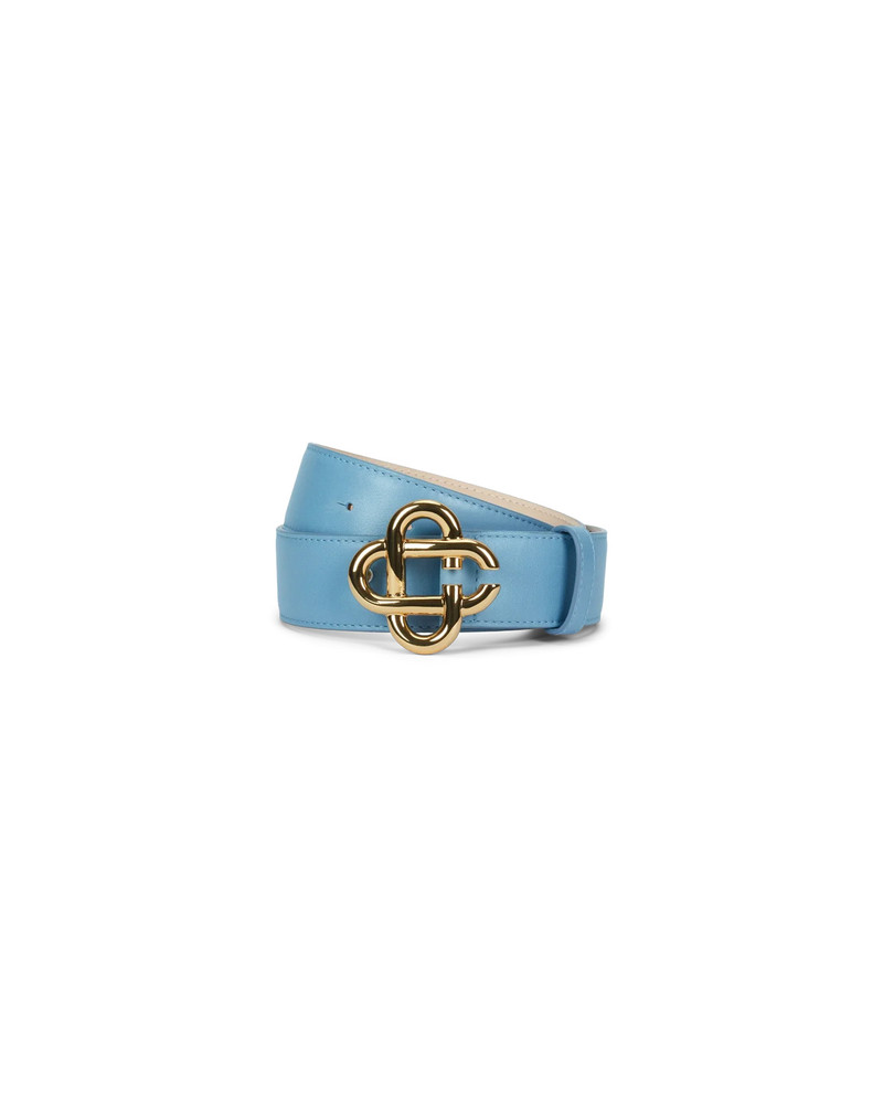 Womens Blue Leather Belt 1