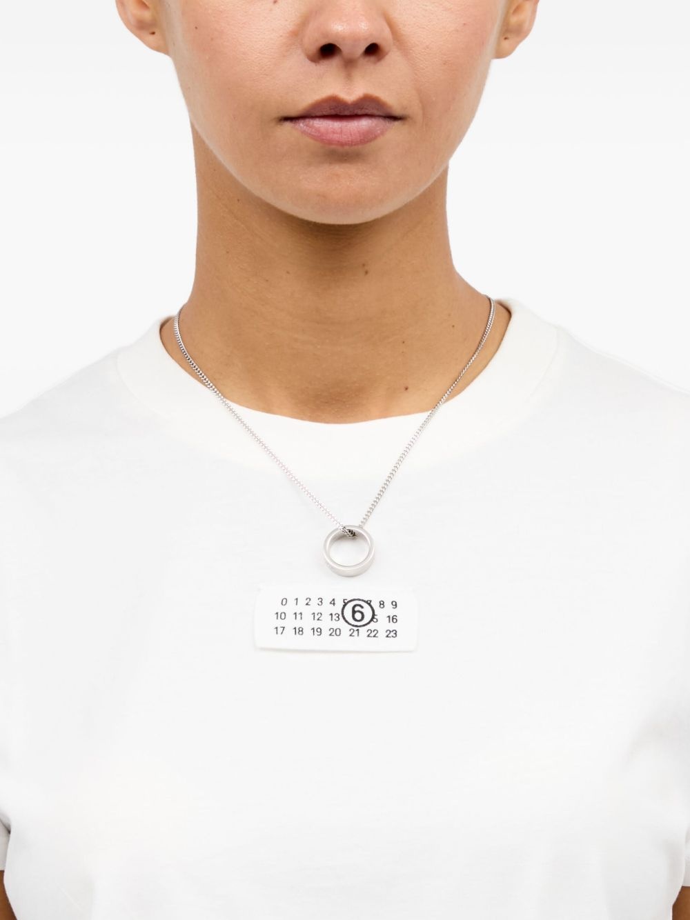 logo ring pendant necklace - 2