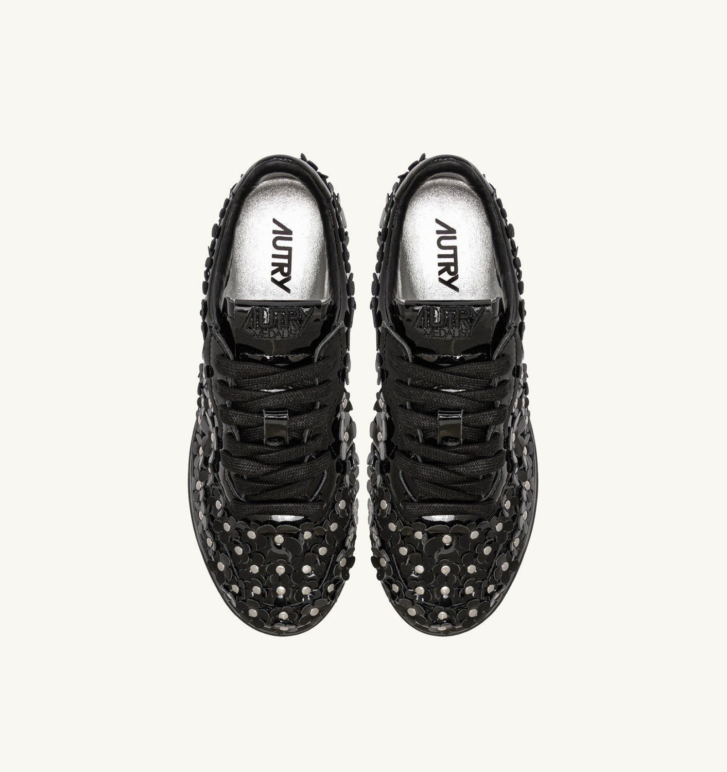 MEDALIST LOW 'BLOOMING' SNEAKERS IN PATENT LEATHER COLOR BLACK - 5