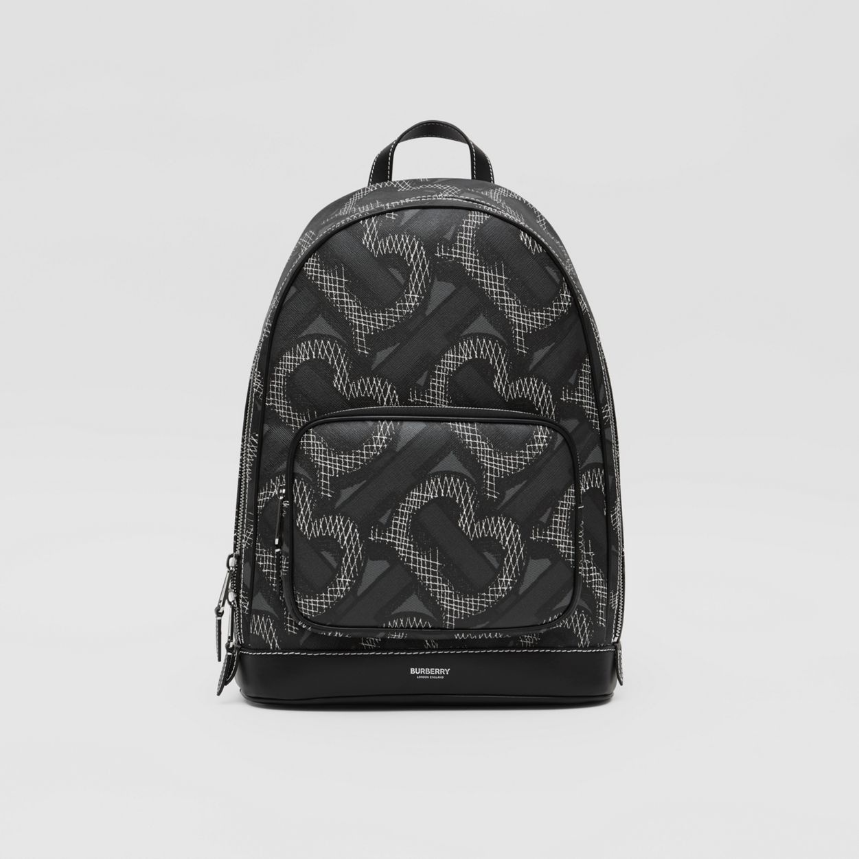 Monogram Print E-canvas Backpack - 1