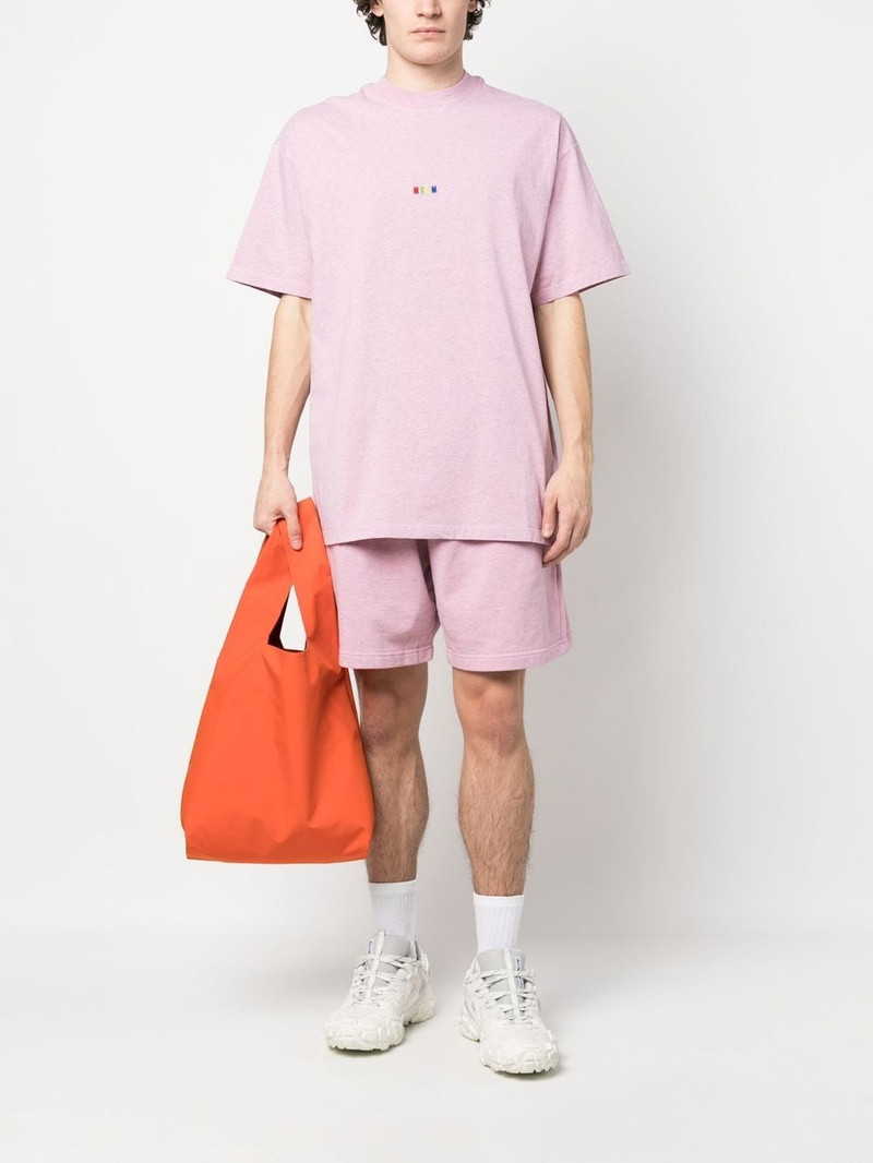 MSGM logo-embroidered cotton shorts outlook