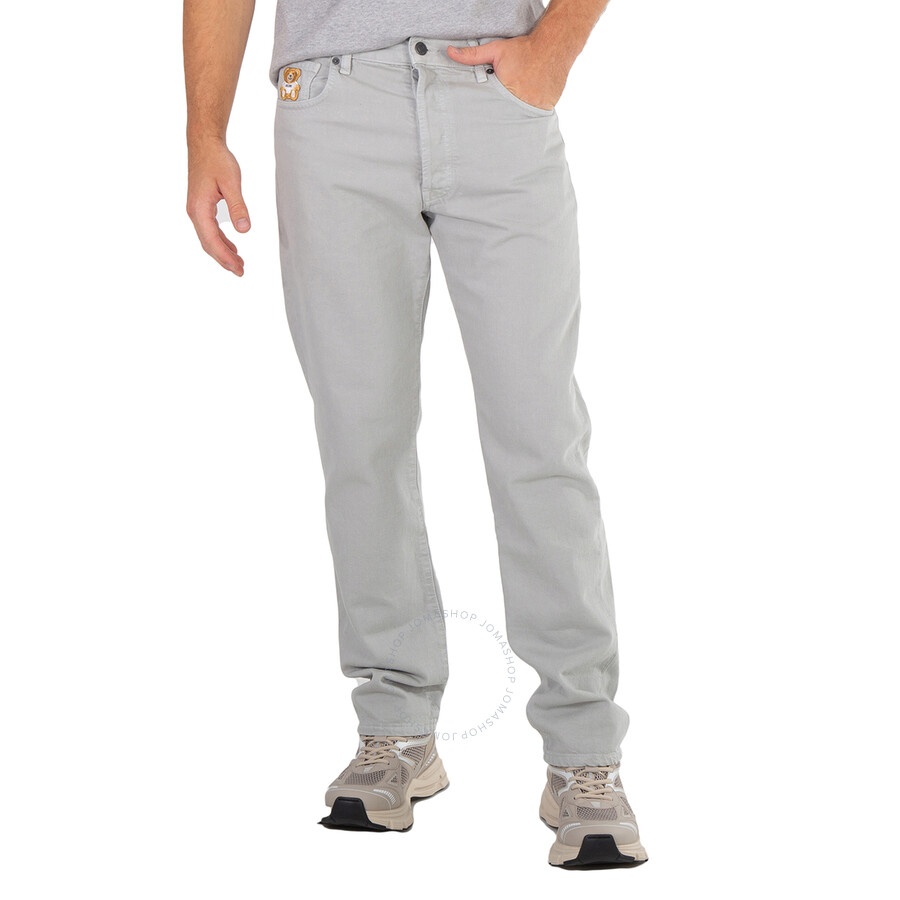 Moschino Grey Teddy Patch Trousers, Brand Size 46 (Waist 30") - 3